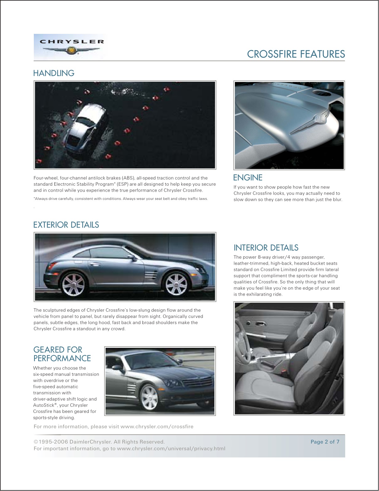 2006 Chrysler Crossfire Brochure Page 5